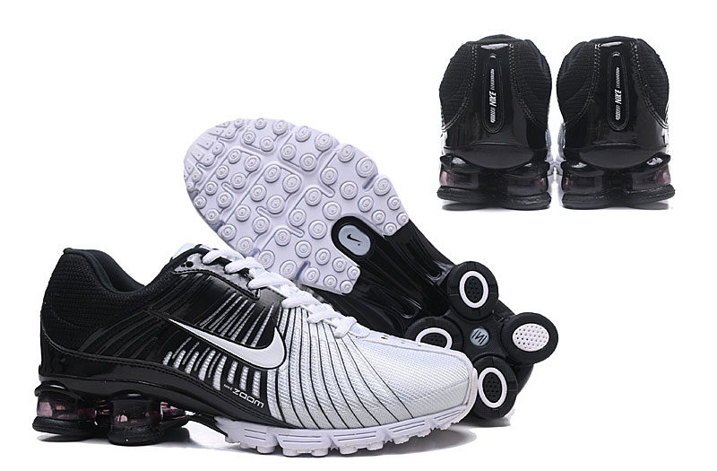 Men Nike AIR Shox White Black Shoes